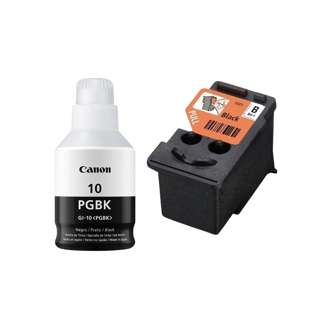 Kit cabezal Canon BH-10 y botella de tinta negra GI-10