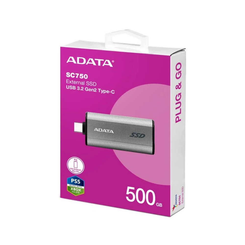 SSD Externo ADATA SC750 500GB Tipo C