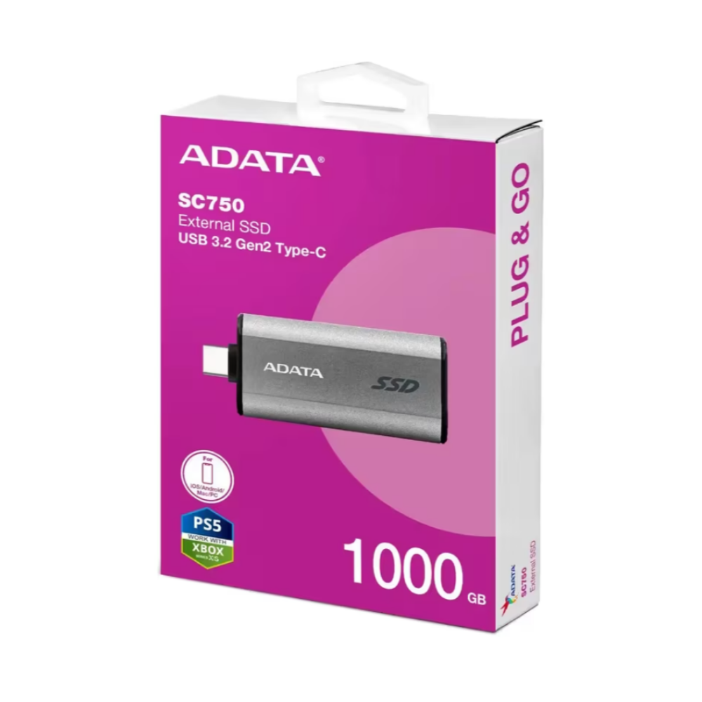 SSD Externo ADATA SC750 1TB Tipo C